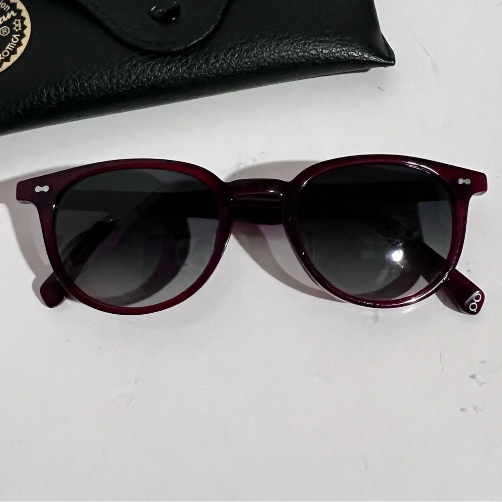 Ollie Quinn Handcrafted Miller Red Sunglasses Ray Ban Case Unisex